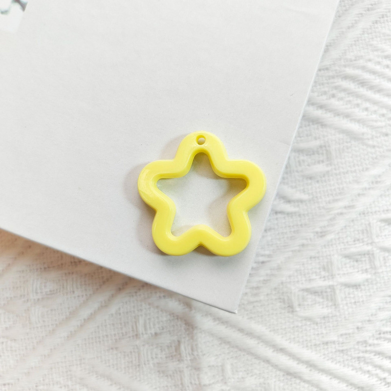 30 ミリメートルアクリルカラー五芒星マクロン DIY キーホルダーペンダントペンダントネックレスイヤリングジュエリーアクセサリー|undefined
