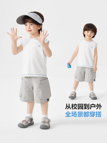 Right European boys 'shorts summer pants 2026 new summer children's wear children's and baby's summer boys' quarter pants trend