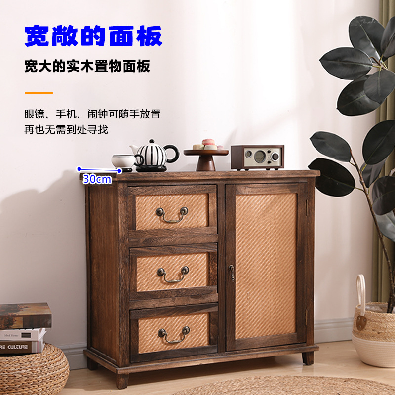 Gabinete de comedor antiguo retro, gabinete de muebles de casa de familia, gabinete de decoración de campo americano, accesorios de fotografía, gabinete de porche, gabinete doméstico