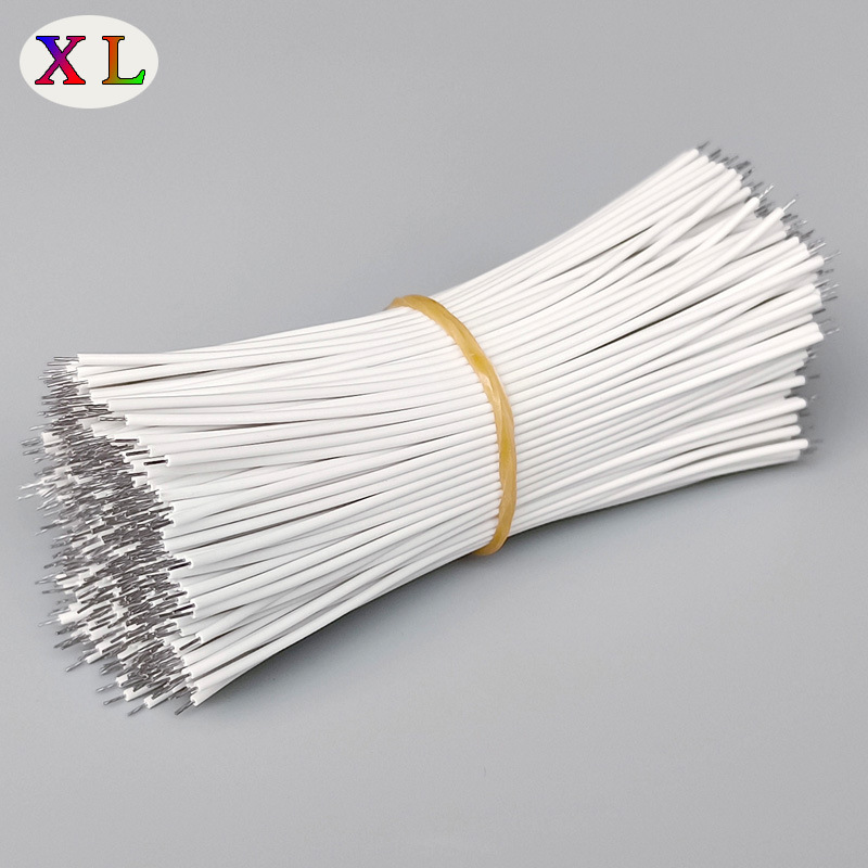 高温电子线束 30AWG白色两头浸锡硅胶线 5/8/10/12/15公分连接线