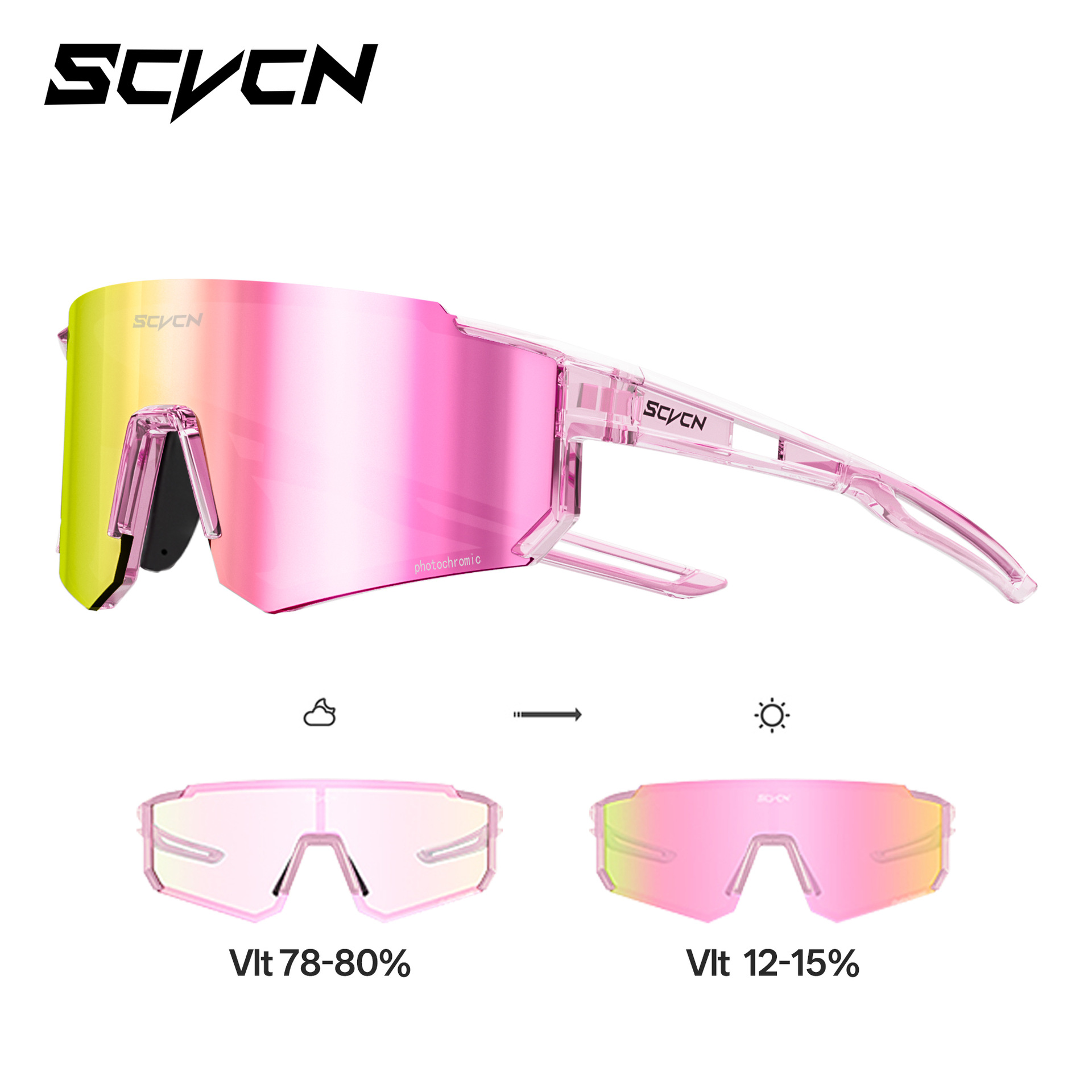 Gafas de Sol Fotocromáticas para Ciclismo de PC A Prueba de Viento para Carrera y Ciclismo de Montaña image 6