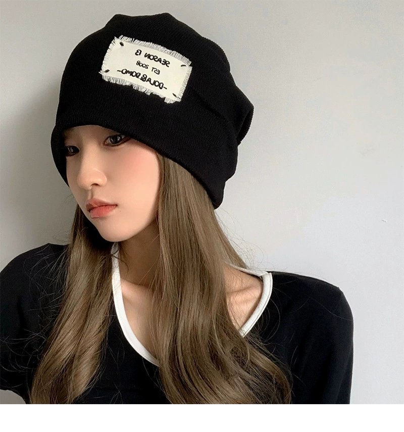 black skullies Fall Spring Thin Hats for Women Men Casual Stacking Knitted Bonnet Caps Solid Hip Hop Skullcap Unisex Beanies Korean Pile Turban skully winter hats