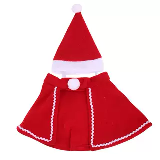 Pet Dog Cloak Hat Red Dress Suit - Pet Cloak Set - View 1