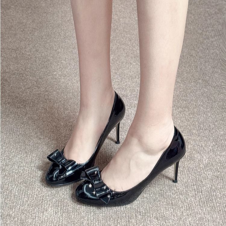 2024 Trendy Women's Retro British Style Shoes, Ultra-Soft High Heels, Fully Enclosed, High Aesthetic Value, Internet Celebrity Style