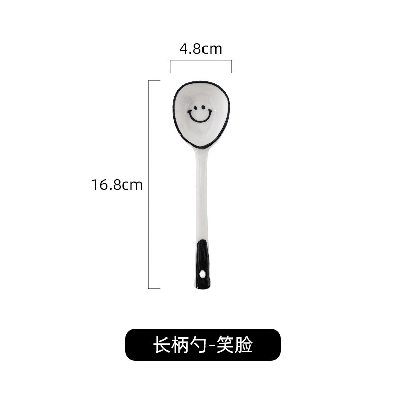 Leche Huhu Cuchara de cerámica Vajilla para una persona Comida para el hogar Pinfeng Tacón amarillo Platos para el hogar Juegos para el hogar