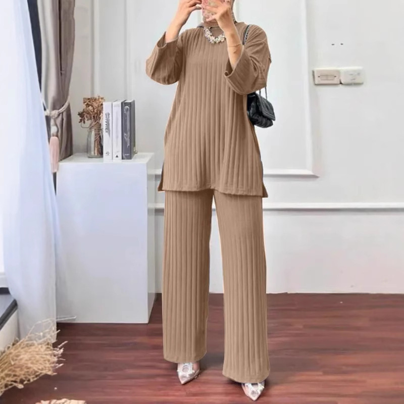 Cross-Border Women's Fashion Includes Autumn Long-Sleeved Shirts, Wide-Leg Pants, Sportswear, and Jackets