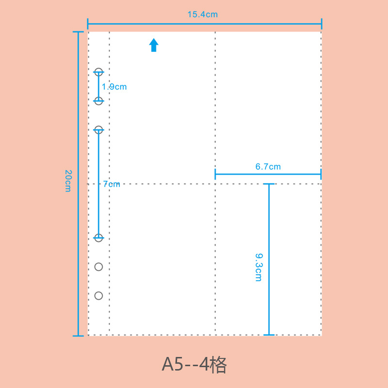 A5 reemplazo de álbum de hojas sueltas colección de bolsa de almacenamiento de tarjeta pequeña estrella de 3 pulgadas y 5 pulgadas 4-grid High transparente 6-hole bolsa de álbum de hojas sueltas