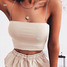 Solid color combed cotton strap tube top women spot����Ĩ��