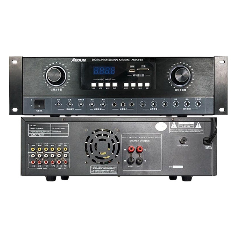 Al por mayor personalizado profesional titular de la tarjeta altavoz amplificador familia karaoke audio traje digital Bluetooth amplificador de alta potencia