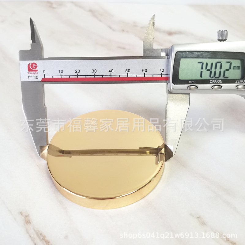 福馨-金属プレスメッキ香薫鉄蓋ガラスろうそくカップ金属蓋0.5mm冷間圧延鋼鉄蓋卸売り|undefined