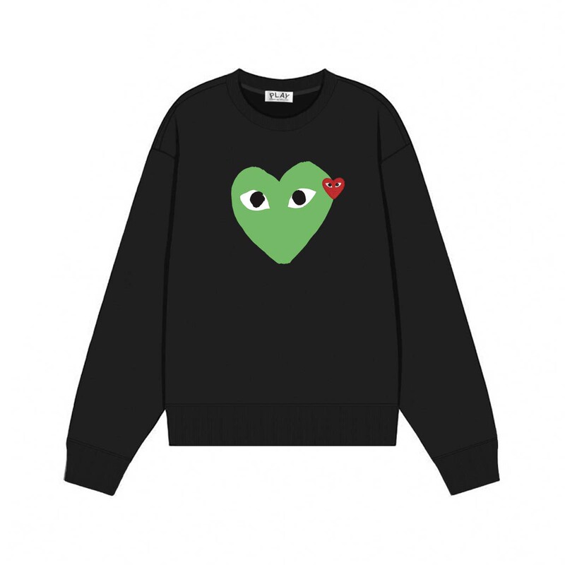 Comme des Garcons川久PLAY刺绣爱心秋冬季长袖圆领毛圈卫衣 男女|undefined