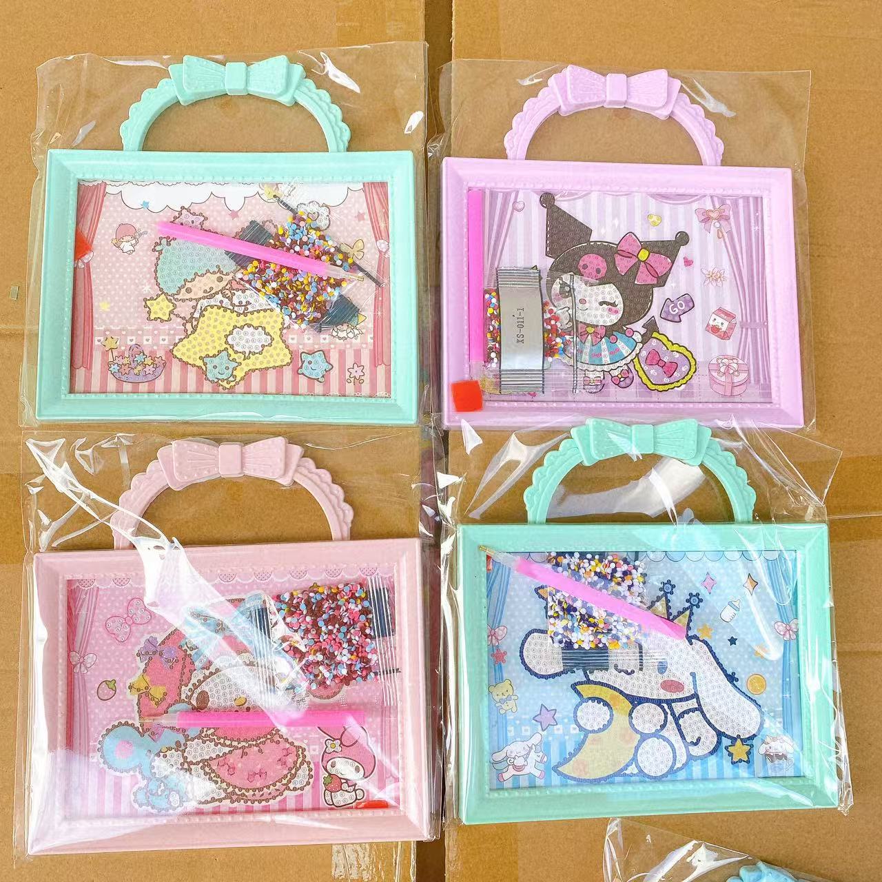Marcos de fotos portátiles dibujos animados de diamantes juguetes infantiles hechos a mano juguetes para niñas diy regalo interactivo padre-hijo al por mayor