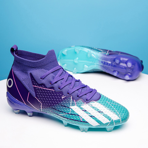 Cross-border Falcon new high-top football shoes long spikes football shoes TF broken spikes special training shoes football men's model