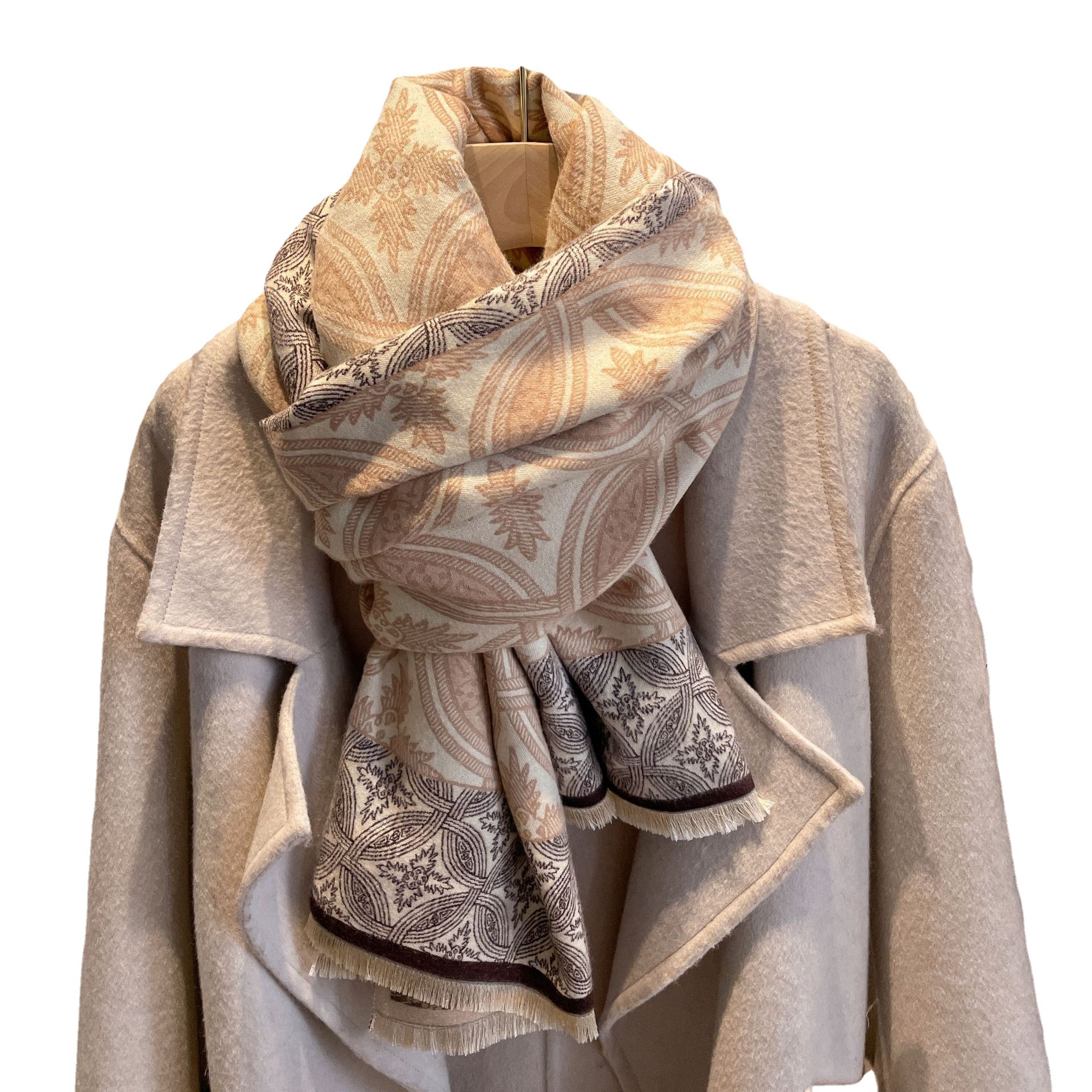 2022 nuevo estilo coreano Dongdaemun bufanda de Cachemira de doble cara chal exterior de mujer cálido bufanda engrosada de longitud media