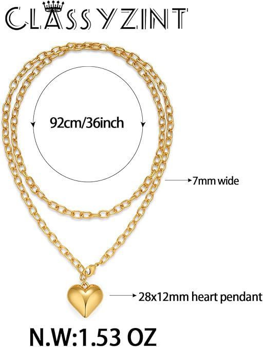 304 Stainless Steel Material Heart Shape Pattern Women's Gender Plating Design Wholesale Jewelry Simple Style Heart Shape 304 Stainless Steel Plating Double Layer Necklaces
