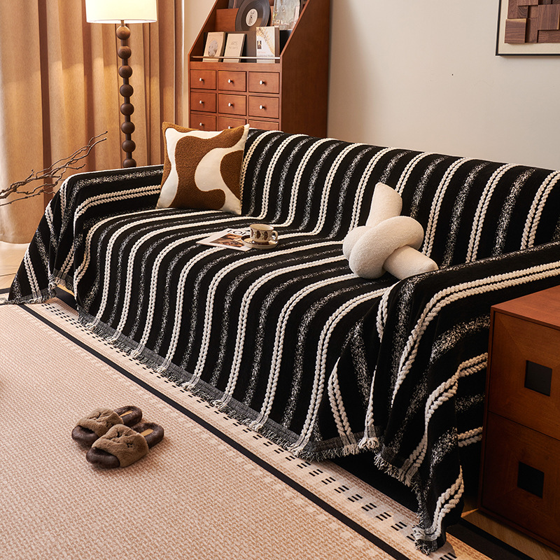 Step into toallas de sofá de alto nivel lujoso moderno y simple invierno grueso sofá cubierta antideslizante anti-gato arañazo