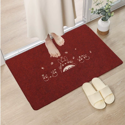 Door Mat, Kitchen Absorbent and | Avtomobil döşəmə paspasları - embroidered-dark-red-chinchilla-40cm60cm