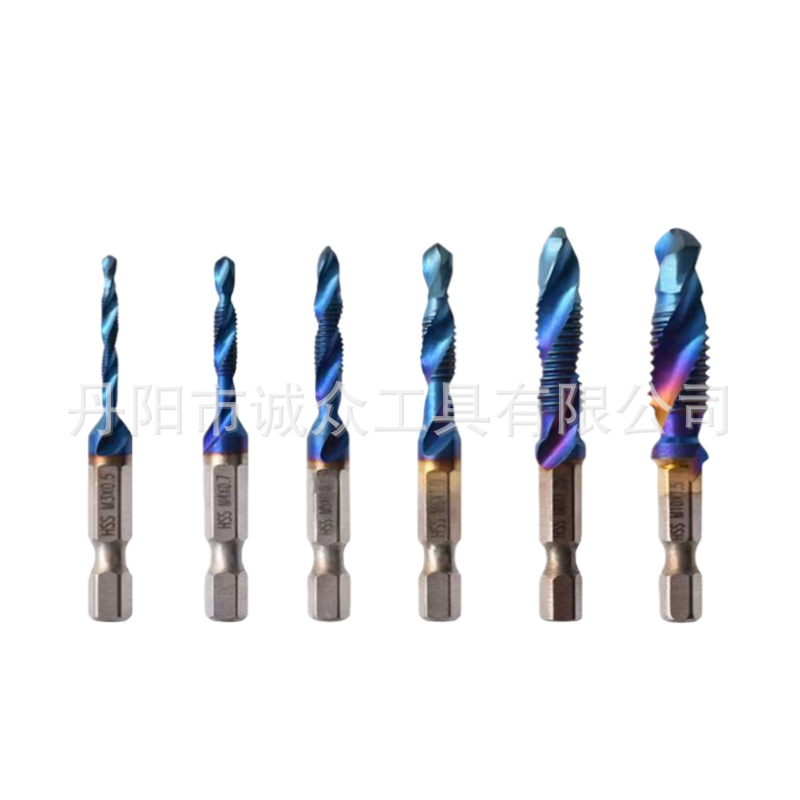 Cone de tornillo para taladro eléctrico compuesto multifuncional transfronterizo de venta caliente taladro hexagonal tapping broca máquina de ensamblaje