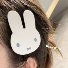 可爱卡通米菲小兔刘海贴甜美少女前额侧边碎发贴整理神器无痕发饰