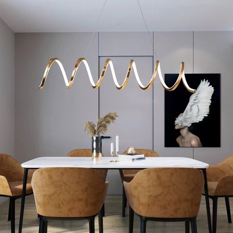 Modern minimalistic ceiling lamp stainless steel