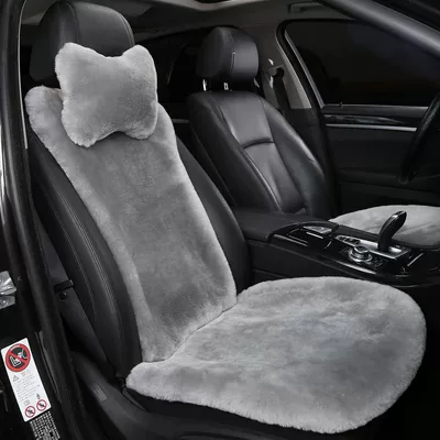 Wool pad, Single Seat Cushion Real Wool - 1-single-pad-fog-gray