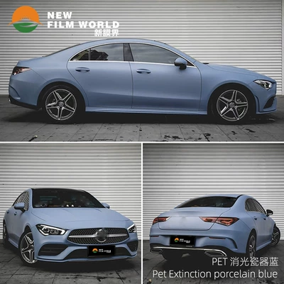car paint protective film extinction – Automotive Film - matte-porcelain-blue