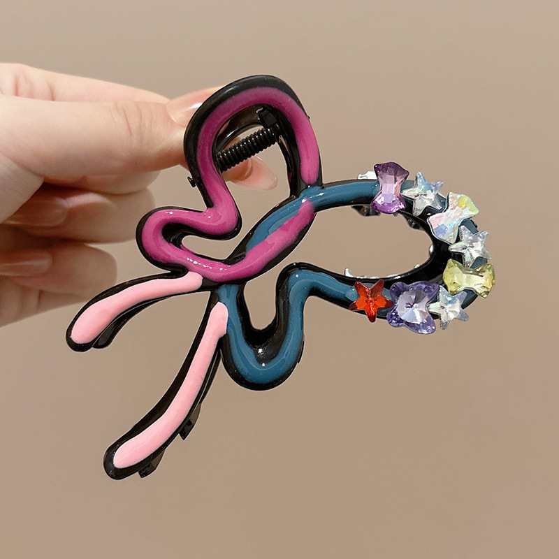 1#Clip de mariposa de diamante de color - Aproximadamente 10 cm