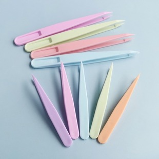 Color Plastic Pointed Tweezers DIY Nail Art Holder Sticker Tweezers Multifunctional Macaron Color Hand Account Tweezers