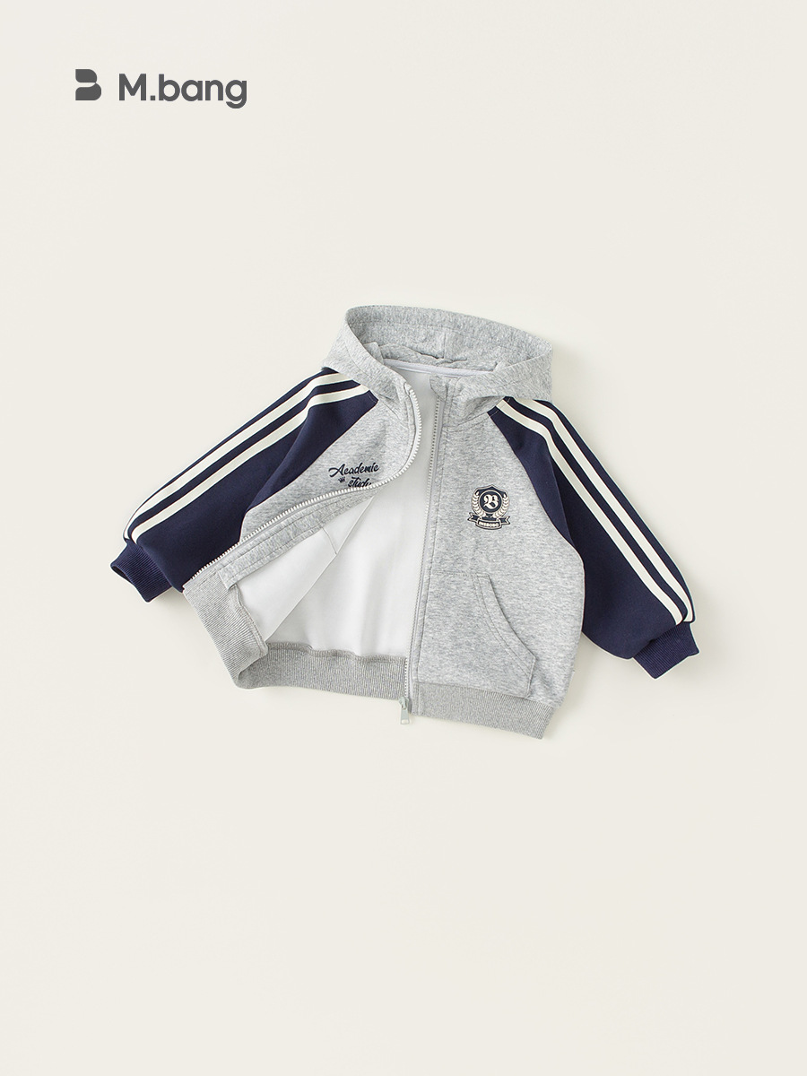 Yubao ropa infantil chaqueta con capuz para niños primavera nueva ropa de primavera chaqueta de niños color cremallera cardigan