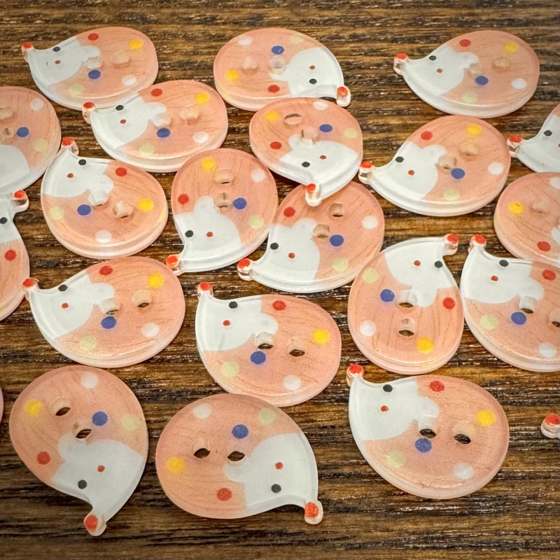 波点小刺猬卡通扣子手工diy制作树脂纽扣可爱手作衬衫扣子装饰扣|undefined