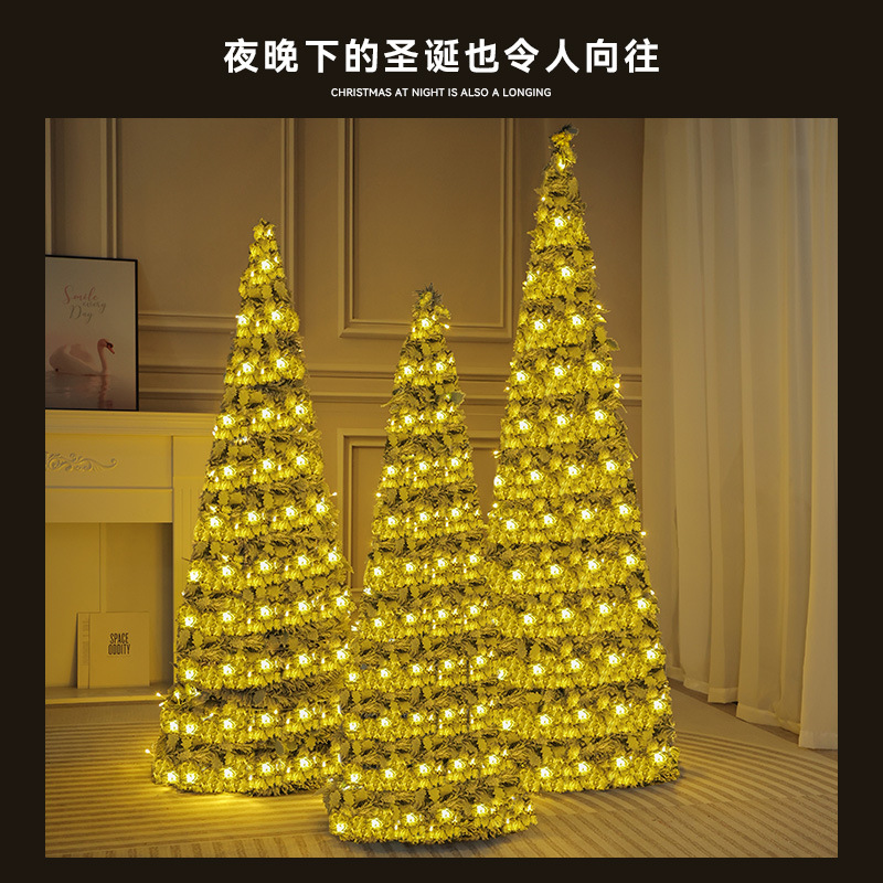 Árbol de Navidad decoración del hogar árbol de Navidad plegable árbol de nieve Paquete Grande decoración de Navidad
