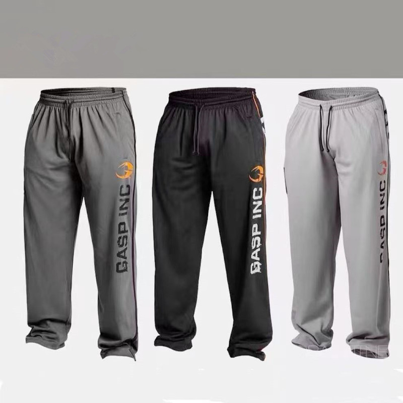 Gasp Smesh Pants Quick-Drying Pants European Size Large Version Loose Fitness Sports Training Sweatpants Men Plus Fat
