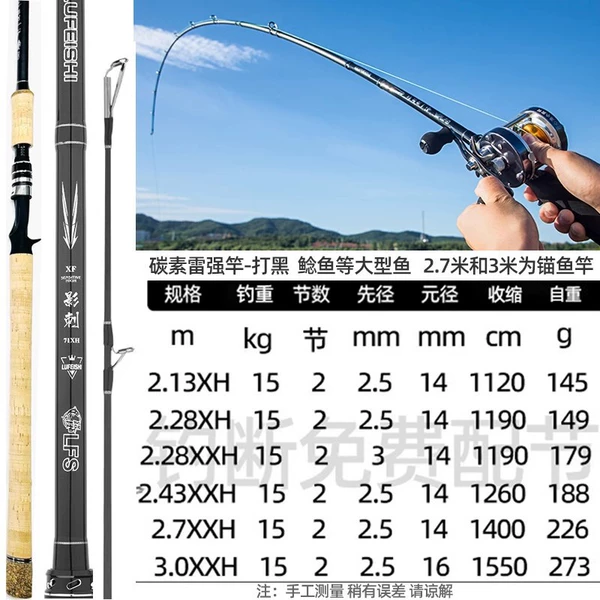 2.43-meter gun handle-xxh shadow thunder strong rod cork a single pole
