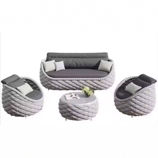 0J Outdoor Sofa Courtyard Outdoor Balcony Rattan Chair Villa Rattan Leisure Table and Chair Furniture Sofa Set