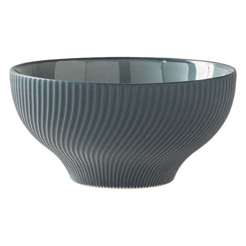 Tazón de cerámica de estilo nórdico, tazón de arroz para el hogar, vajilla con relieve 3D, tazón para comer, tazón para verduras, tazón para fideos, porcelana blanca