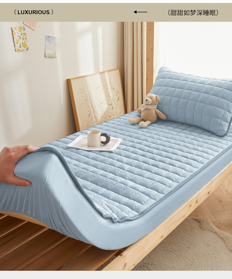 Class A Mother and Baby Grade Waterproof Bed Skirt Urine Protection Pad Four-Season Quilted Mattress Protector Bed Cover Wholesale A