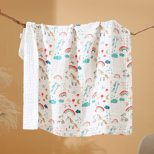 [strict selection] cotton gauze baby bath towel newborn baby swaddling towel baby blanket soft newborn gauze towel