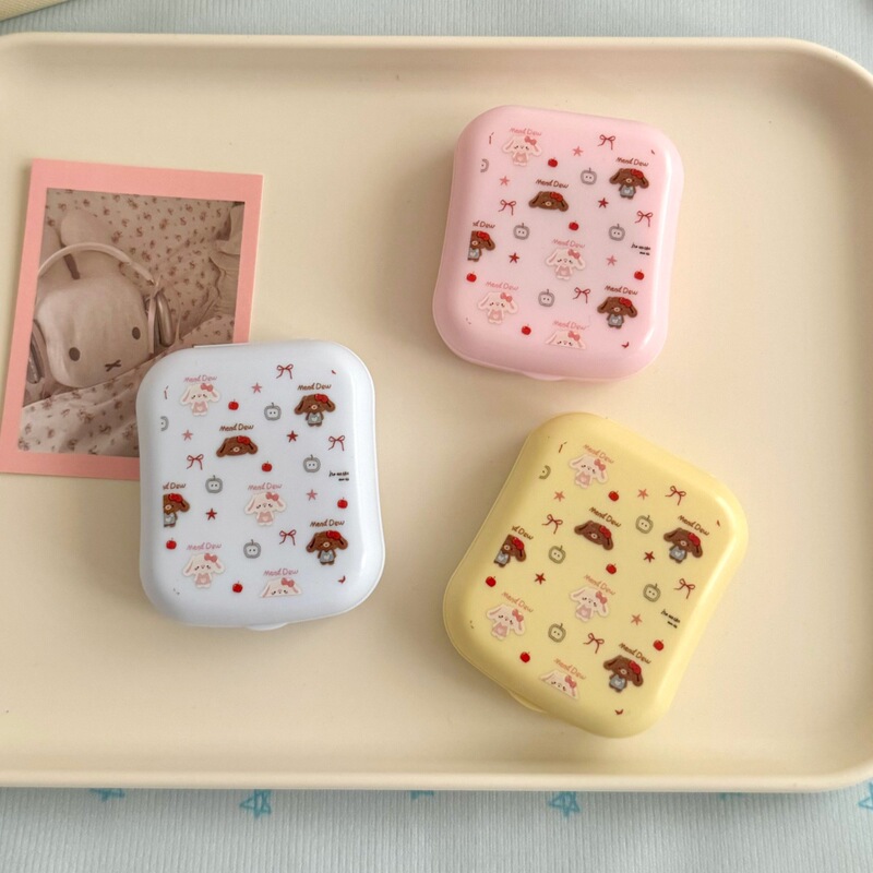 Mend Dew "Like a Fish with a Mirror" simple contact lens case, simple colored lens case, companion care box as396
