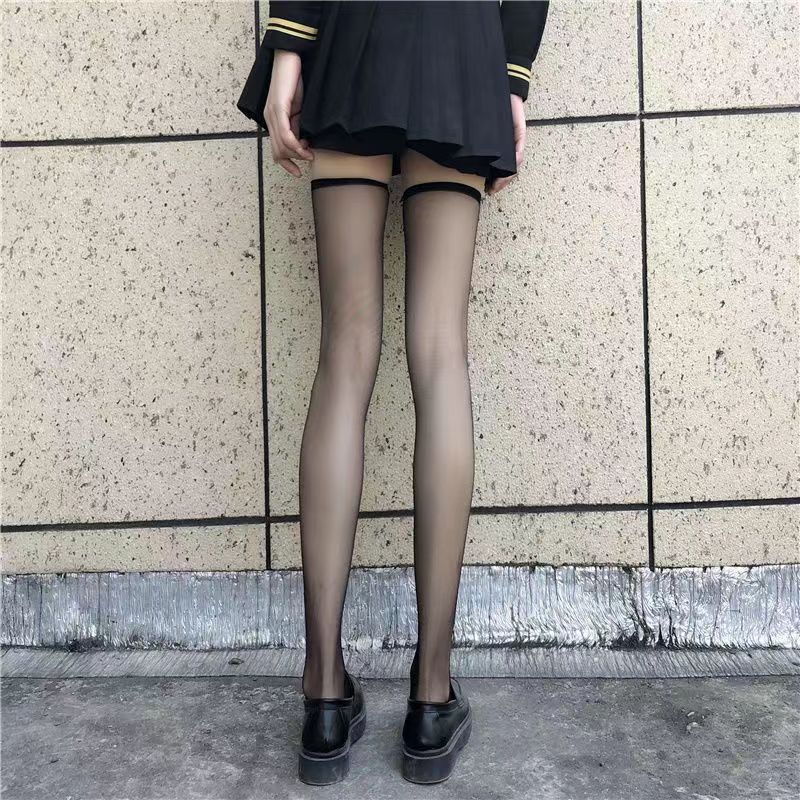 G セクシーなネットセレブレースオーバーニーソックスサスペンダーオールインワンソックスピュアデューティーコントラストカラーストッキング黒シルクハーフサスペンダー|undefined