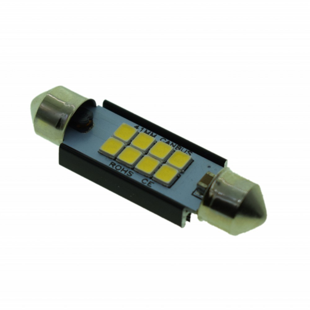 Decoding Wide Voltage LED 2835 4 6 8 Lights Festoon 29-41MM 12-24V