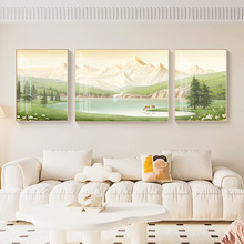 日照金山客厅装饰画沙发背景墙挂画现代简约风景高级感大芬村壁画