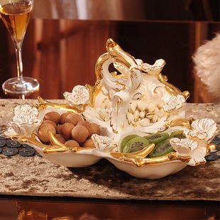 New European Snack Plate Ceramic Dried Fruit Plate Dessert Plate Candy Plate Snack Plate Melon Seed Nut Plate Birthday