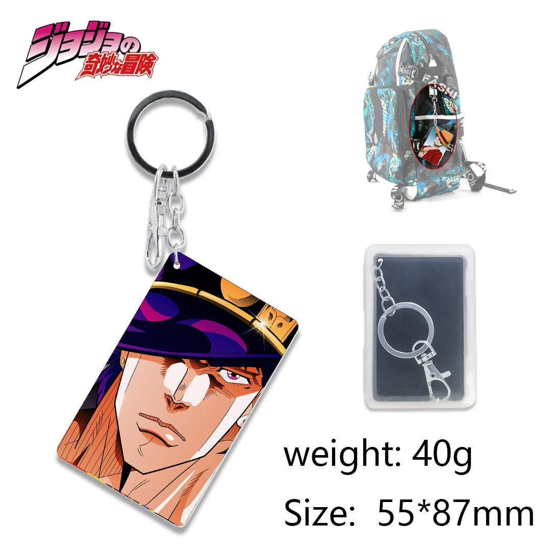 Рюкзак-кинематограф_JOJO's Bizarre Adventure Аниме Мультфильм Модный кошелек Подвеска Брелок Тэг Простое украшение Изображения