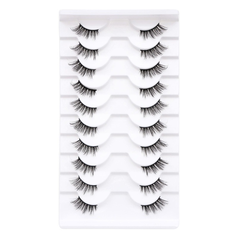 DINGSEN pestañas postizas fábrica al por mayor transfronteriza tridimensional rizado pestañas multicapa grueso medio ojo pestañas medio