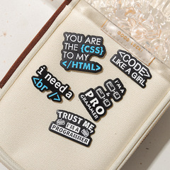 創意新款個性字母造型金屬烤漆徽章小飾品衣服背包裝飾別針小禮物