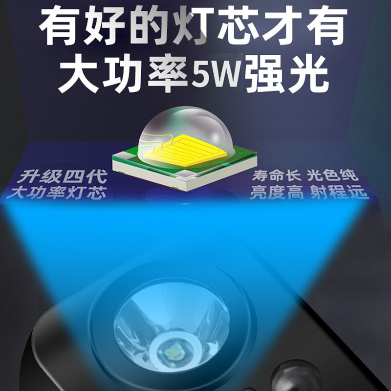 Lámpara de inducción transfronteriza de luces de carga de luces de pesca nocturnas de luces de pesca de luces de advertencia rojas de luces de luces de advertencia rojas montadas en la cabeza