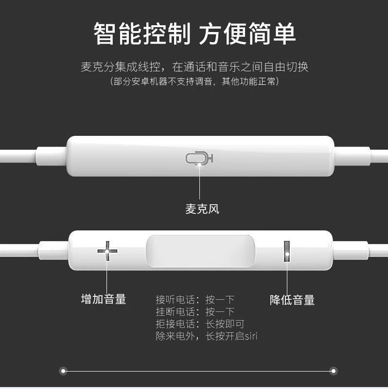 Совместимые мобильные телефоны: Apple, vivo и другие, наушники для Android с проводным управлением