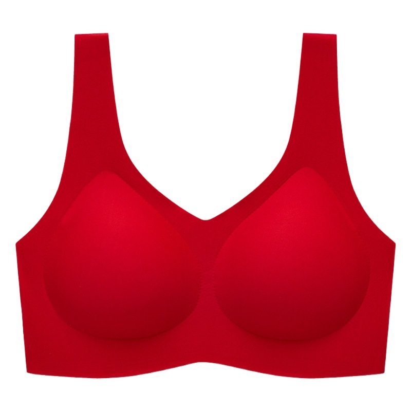 El procesamiento de la fábrica al por mayor pequeño pecho empuja hacia arriba la ropa interior sin costuras de las mujeres completo fijo Delgado inalámbrico deportes belleza espalda sujetador de las mujeres