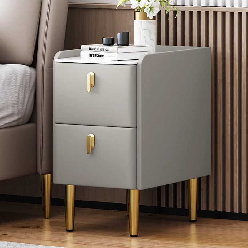 Pequeña mesa de cabecera de madera maciza lujosa cabecera de cabecera ultra estrecha armario de almacenamiento multicapa de 25cm armario de almacenamiento pequeño paquete completo