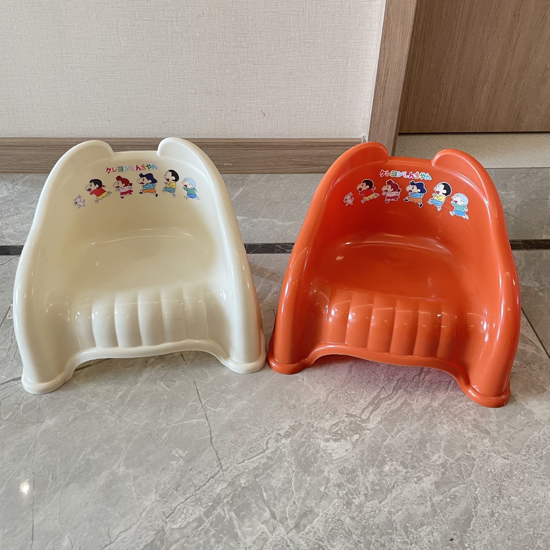 Children's Plastic Small Stool with Backrest, Thickened Baby Sofa Dining Chair, Toddler Small Chair, Non-Slip Stool, Bath Stool